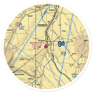 Bridger Municipal Airport (6S1) VFR Sectional Sticker (30 mile)
