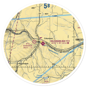 Woltermann Memorial Airport (6S3) VFR Sectional Sticker (30 mile)