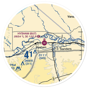 Hysham Airport (6U7) VFR Sectional Sticker (20 mile)