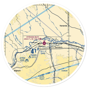 Hysham Airport (6U7) VFR Sectional Sticker (30 mile)