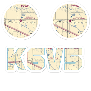 Bison Municipal Airport (6V5) VFR Sectional Sticker Pack