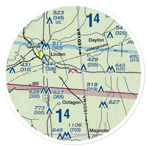 Freddie Jones Field (70A) VFR Sectional Sticker (20 mile)