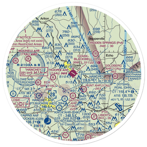 Ozark-Blackwell Field (71J) VFR Sectional Sticker (30 mile)