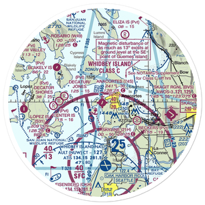 Anacortes Airport (74S) VFR Sectional Sticker (30 mile)