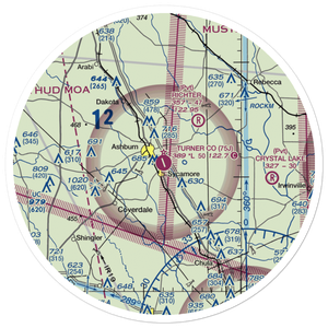 Turner County Airport (75J) VFR Sectional Sticker (30 mile)