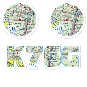 Marine City Airport (76G) VFR Sectional Sticker Pack