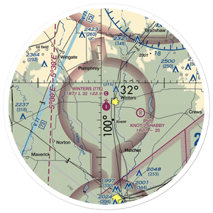Winters Municipal Airport (77F) VFR Sectional Sticker (30 mile)