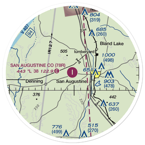 San Augustine County Airport (78R) VFR Sectional Sticker (20 mile)