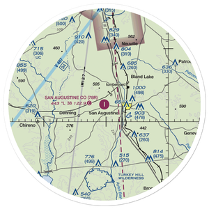 San Augustine County Airport (78R) VFR Sectional Sticker (30 mile)