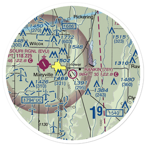Rankin Airport (78Y) VFR Sectional Sticker (20 mile)