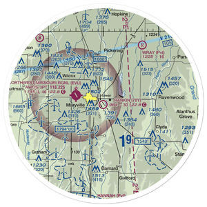 Rankin Airport (78Y) VFR Sectional Sticker (30 mile)