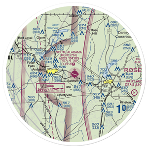 South Alabama Regional At Bill Benton Field Airport (79J) VFR Sectional Sticker (30 mile)