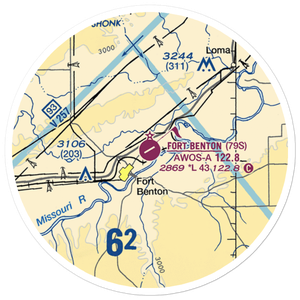 Fort Benton Airport (79S) VFR Sectional Sticker (20 mile)