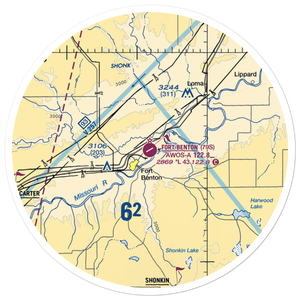 Fort Benton Airport (79S) VFR Sectional Sticker (30 mile)