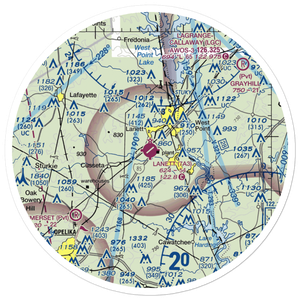 Lanett Municipal Airport (7A3) VFR Sectional Sticker (30 mile)