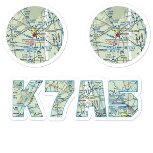 Roanoke Municipal Airport (7A5) VFR Sectional Sticker Pack