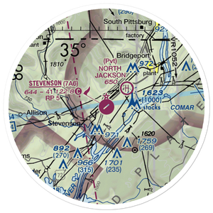 Stevenson Airport (7A6) VFR Sectional Sticker (20 mile)