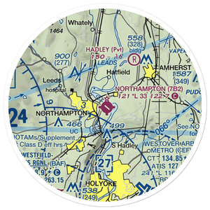 Northampton Airport (7B2) VFR Sectional Sticker (20 mile)
