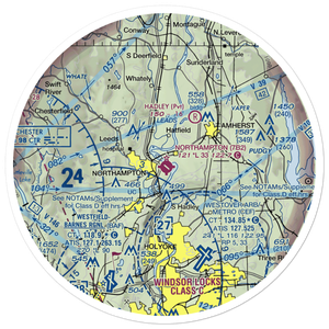 Northampton Airport (7B2) VFR Sectional Sticker (30 mile)