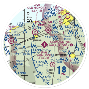 Germack Airport (7D9) VFR Sectional Sticker (20 mile)