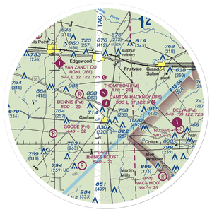 Canton Hackney Airport (7F5) VFR Sectional Sticker (30 mile)