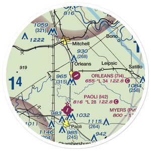 Orleans Airport (7I4) VFR Sectional Sticker (20 mile)