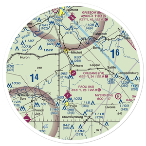 Orleans Airport (7I4) VFR Sectional Sticker (30 mile)
