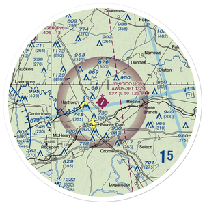 Ohio County Airport (JQD) VFR Sectional Sticker (30 mile)