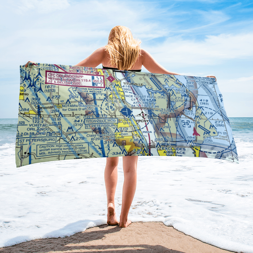 Space Coast Regional Airport (TIX) VFR Sectional Towel 