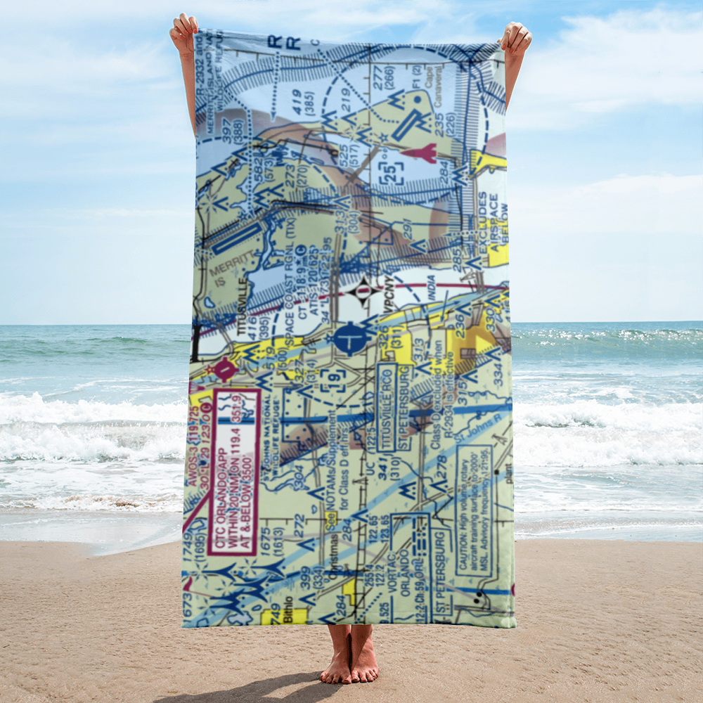 Space Coast Regional Airport (TIX) VFR Sectional Towel 