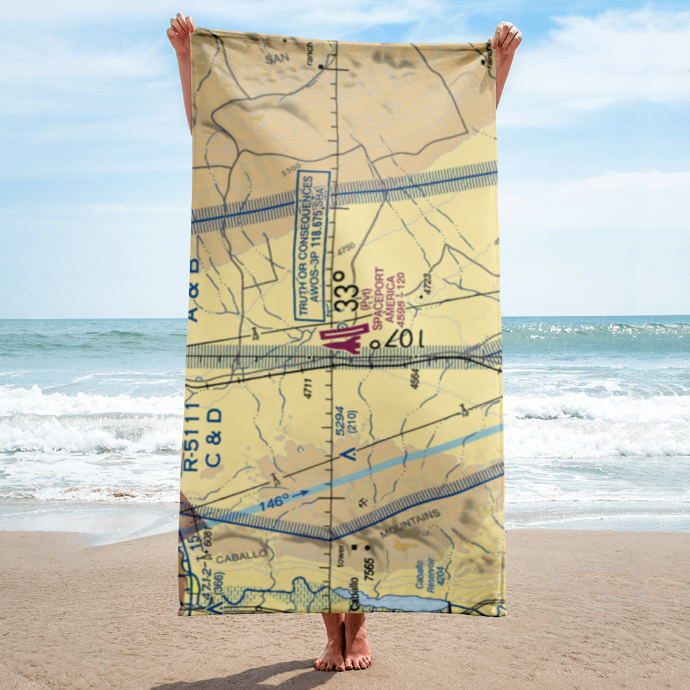 Spaceport America (90NM) VFR Sectional Towel 