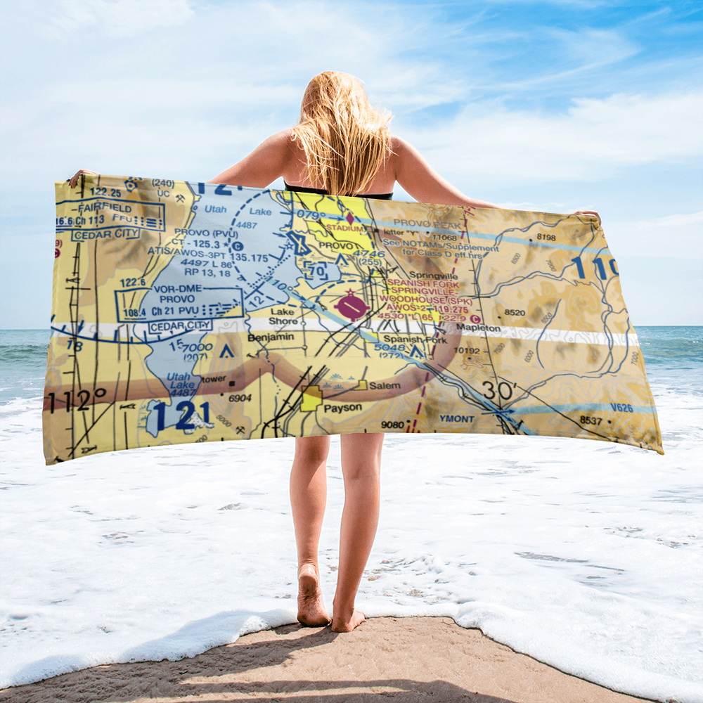 Spanish Fork-Springville-Woodhouse Field Airport (SPK) VFR Sectional Towel 