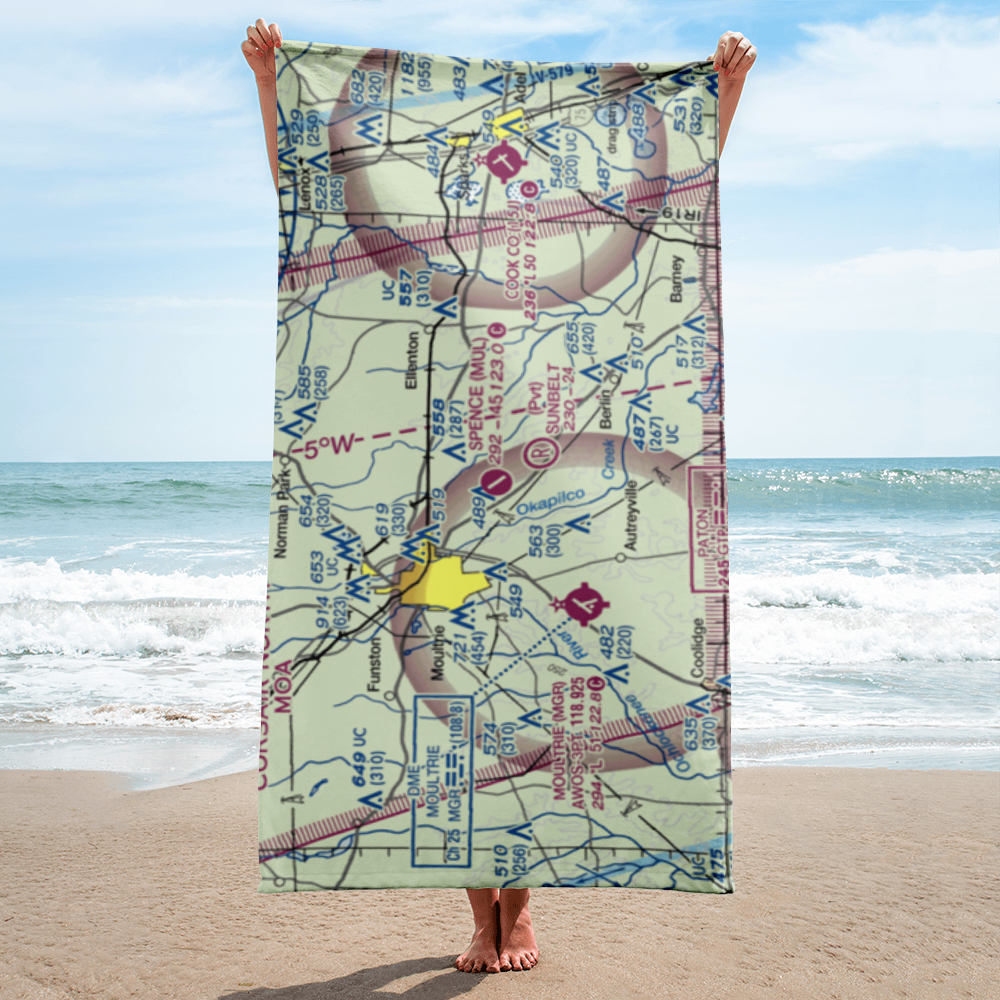Spence Airport (MUL) VFR Sectional Towel 
