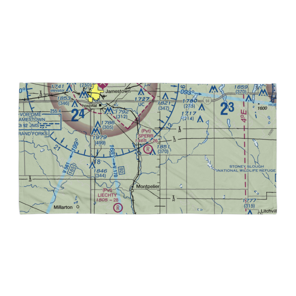 Sperr Airport (ND55) VFR Sectional Towel 
