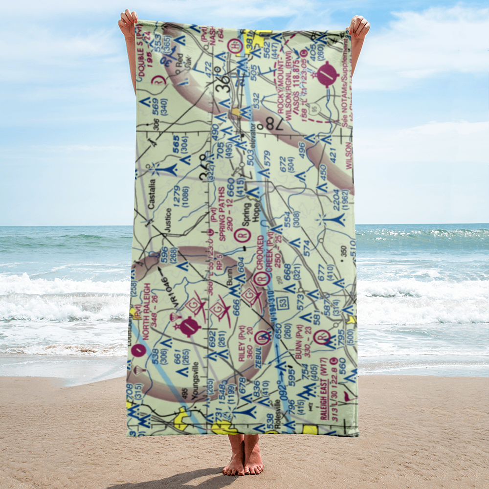 Spring Paths Airport (42NC) VFR Sectional Towel 
