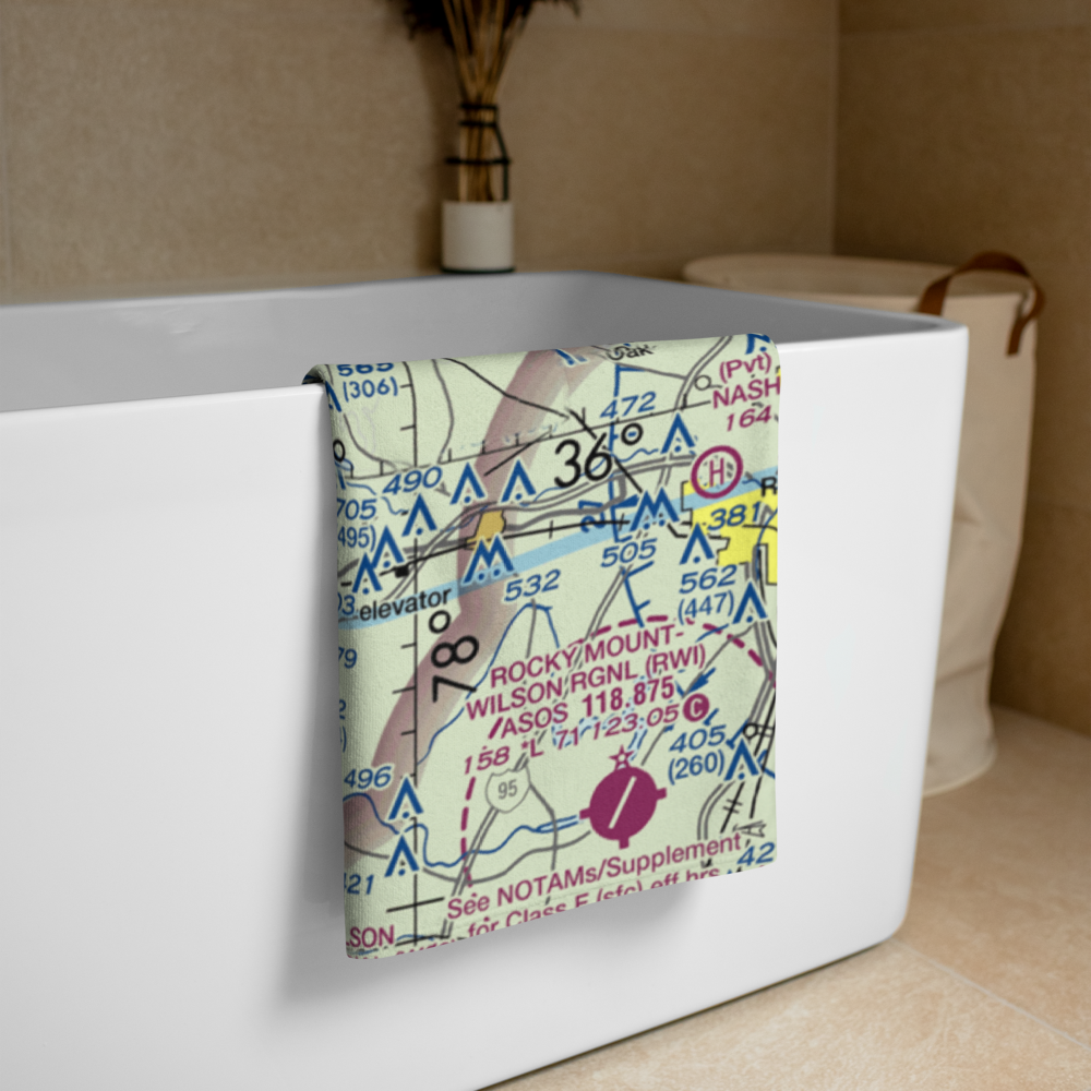 Spring Paths Airport (42NC) VFR Sectional Towel 