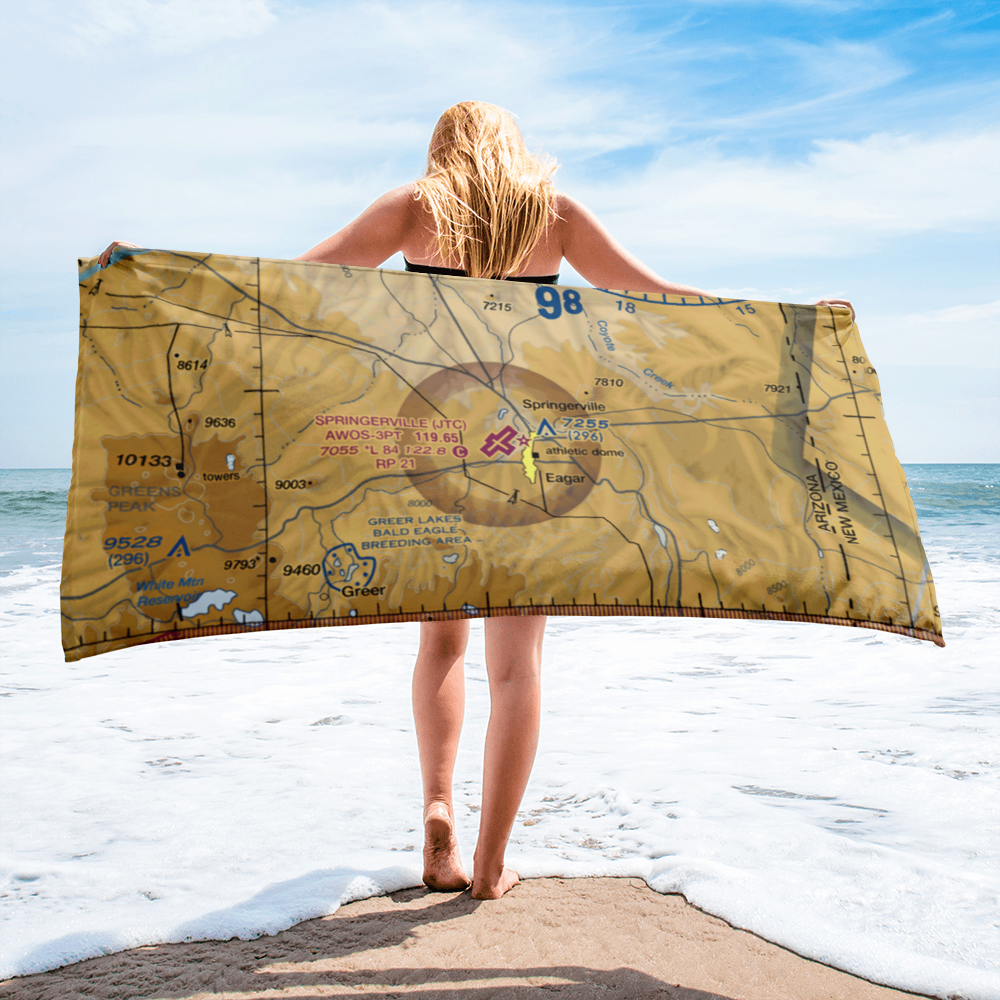 Springerville Municipal Airport (JTC) VFR Sectional Towel 