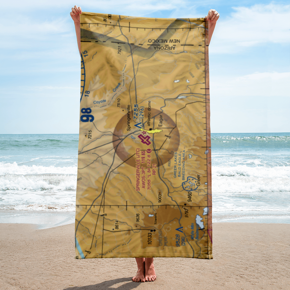 Springerville Municipal Airport (JTC) VFR Sectional Towel 