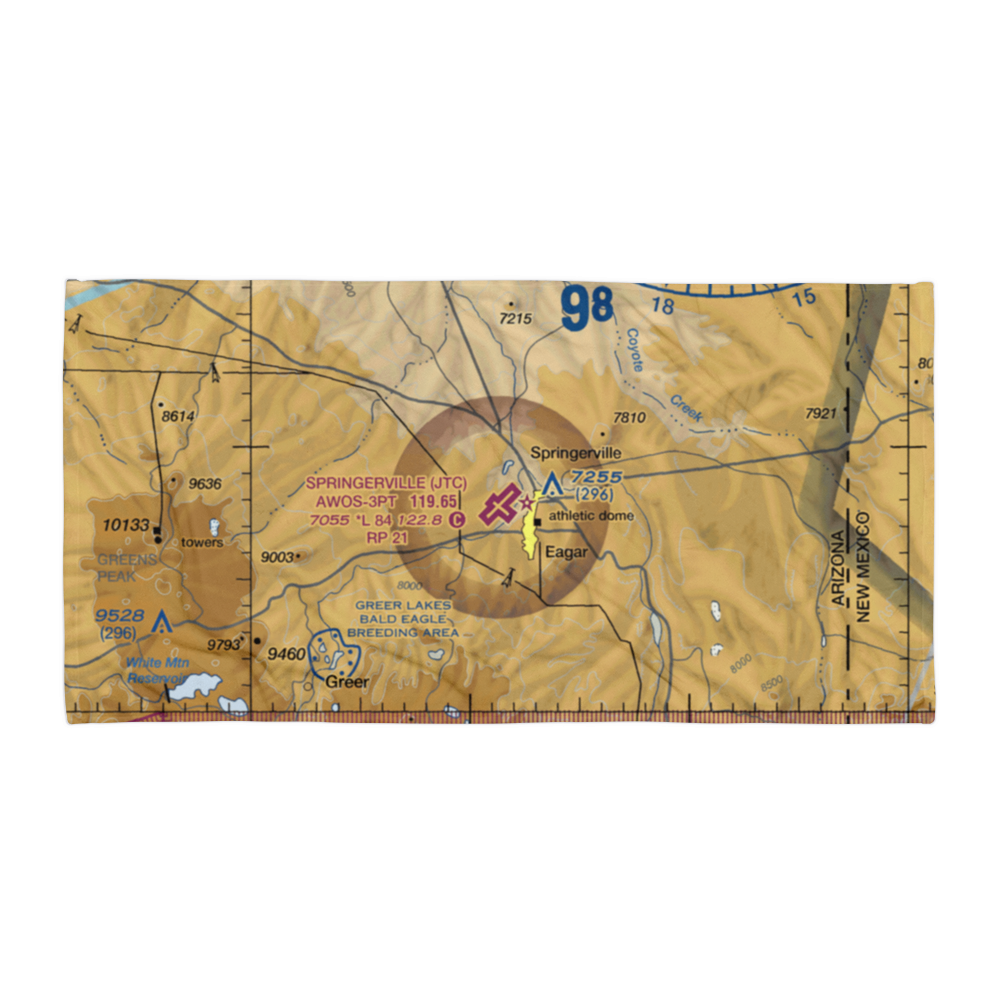 Springerville Municipal Airport (JTC) VFR Sectional Towel 