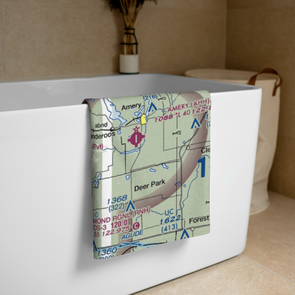 St Croix Valley Airport (WN86) VFR Sectional Towel 