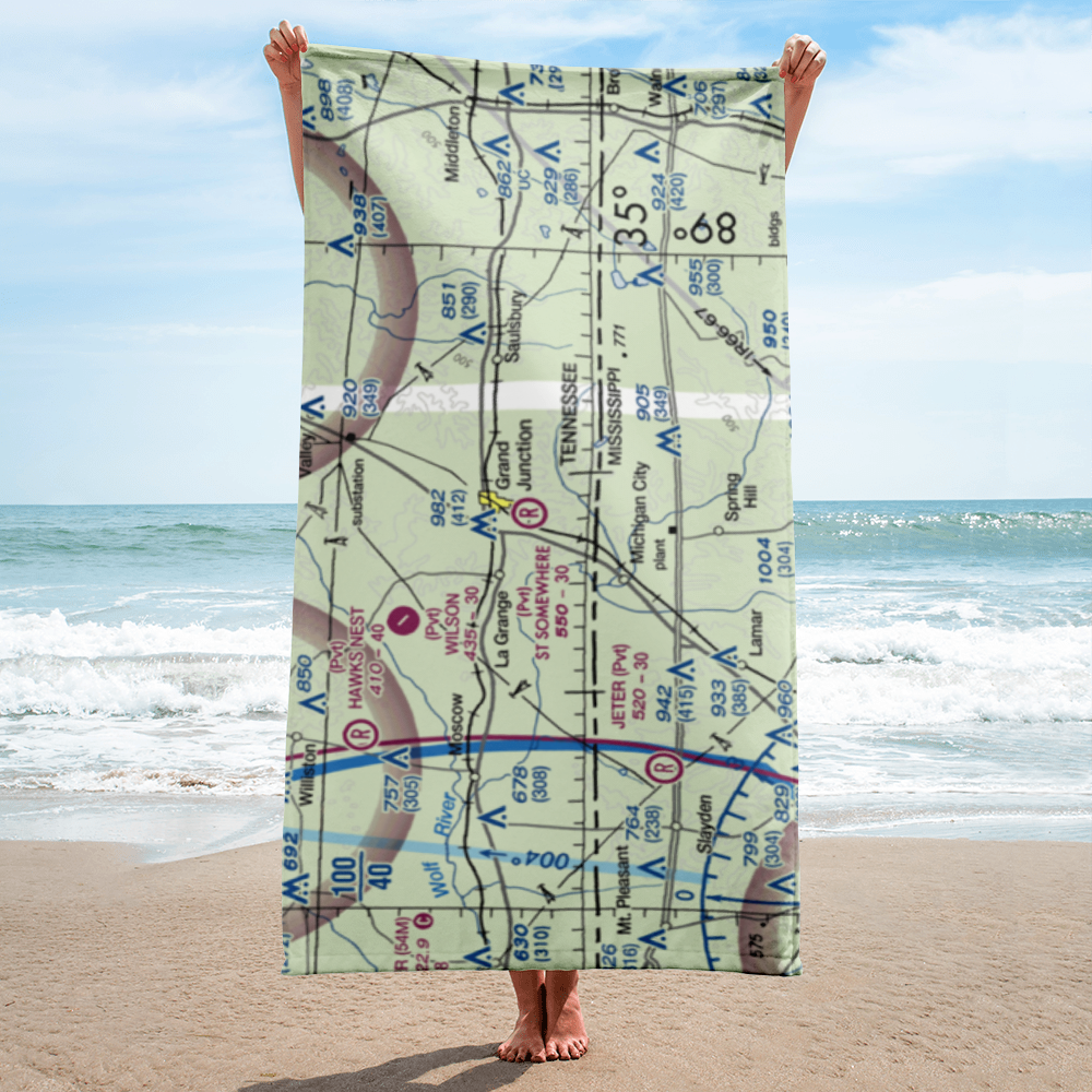 St. Somewhere Airport (6TN7) VFR Sectional Towel 