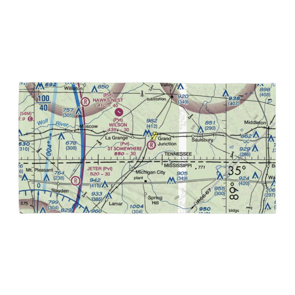 St. Somewhere Airport (6TN7) VFR Sectional Towel 