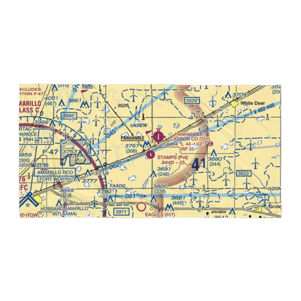 Stamps Field (3TE5) VFR Sectional Towel 