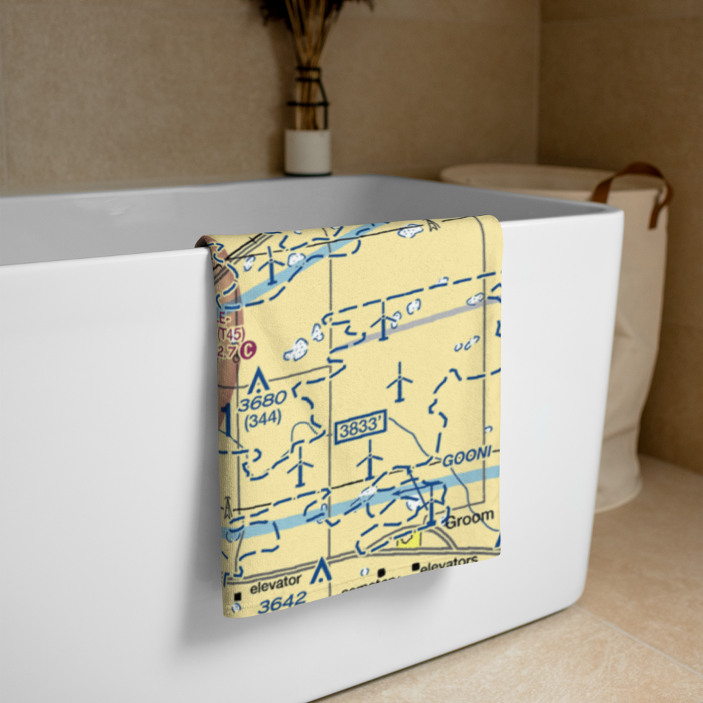 Stamps Field (3TE5) VFR Sectional Towel 