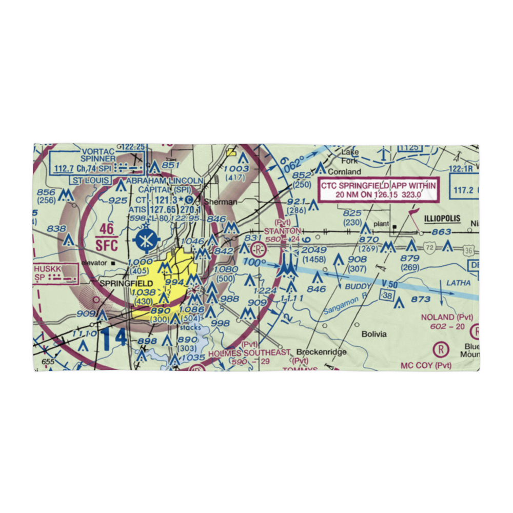 Stanton Airport (91IS) VFR Sectional Towel 