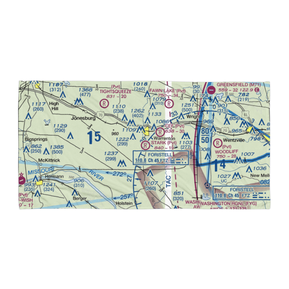 Stark Airport (MU18) VFR Sectional Towel 