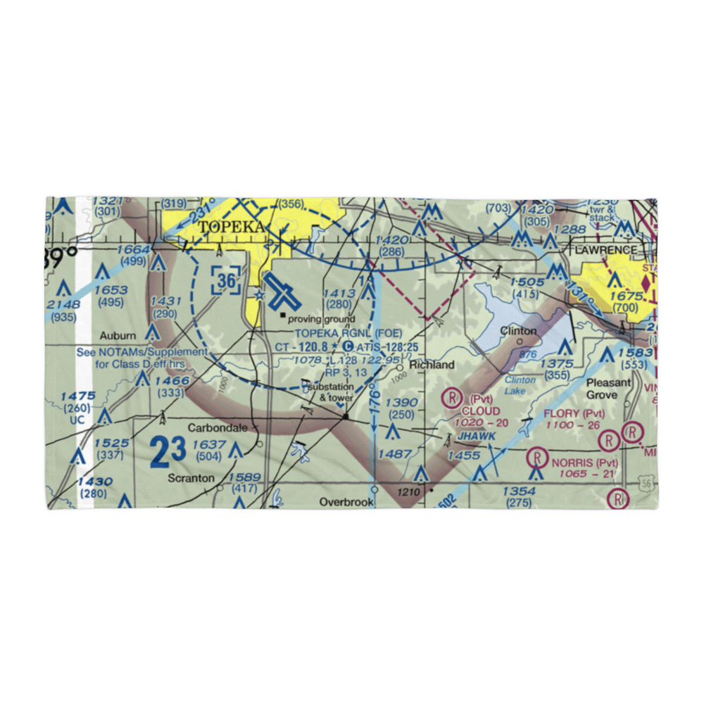 Starshire Farm Airport (2KS9) VFR Sectional Towel 