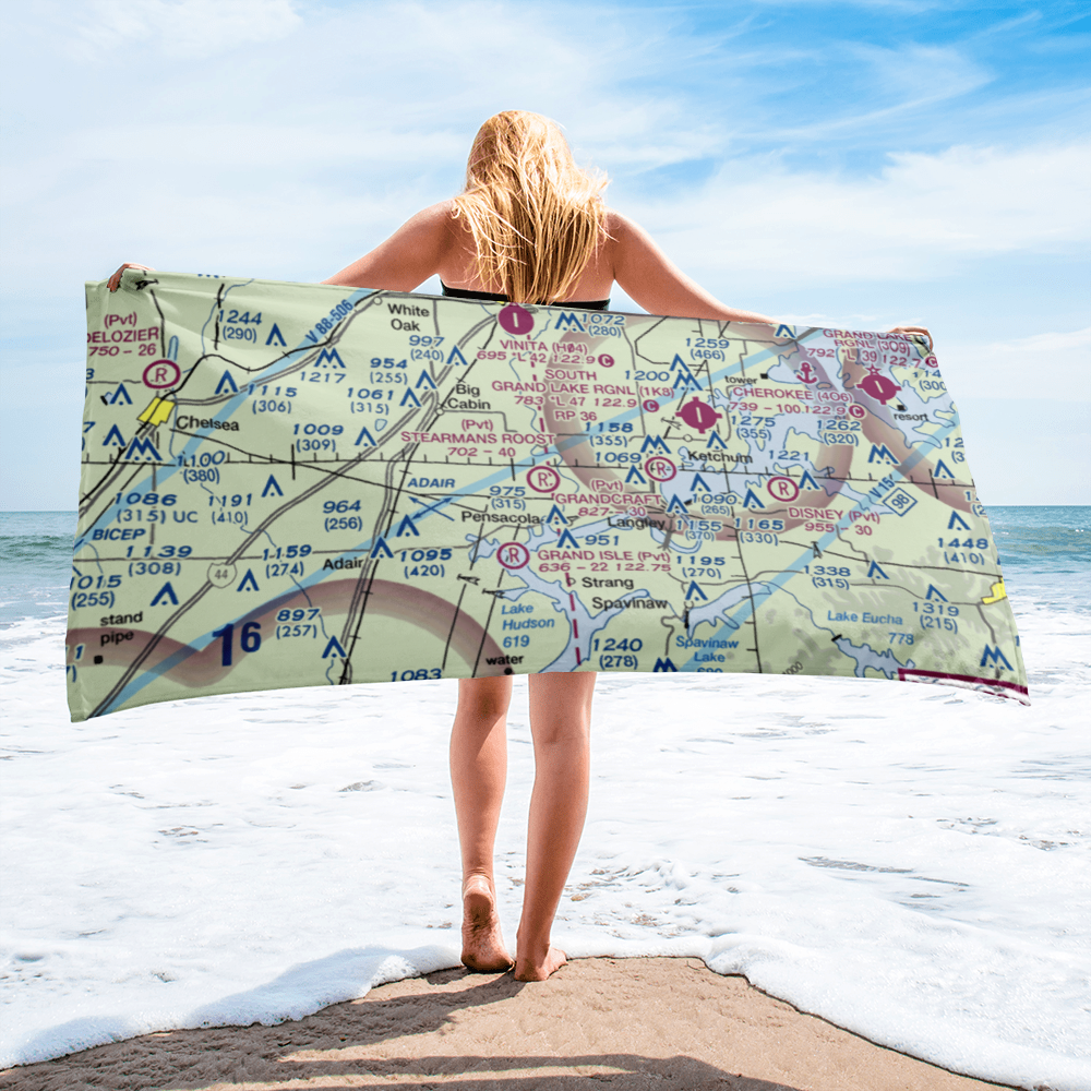 Stearmans Roost Airport (5OK3) VFR Sectional Towel 