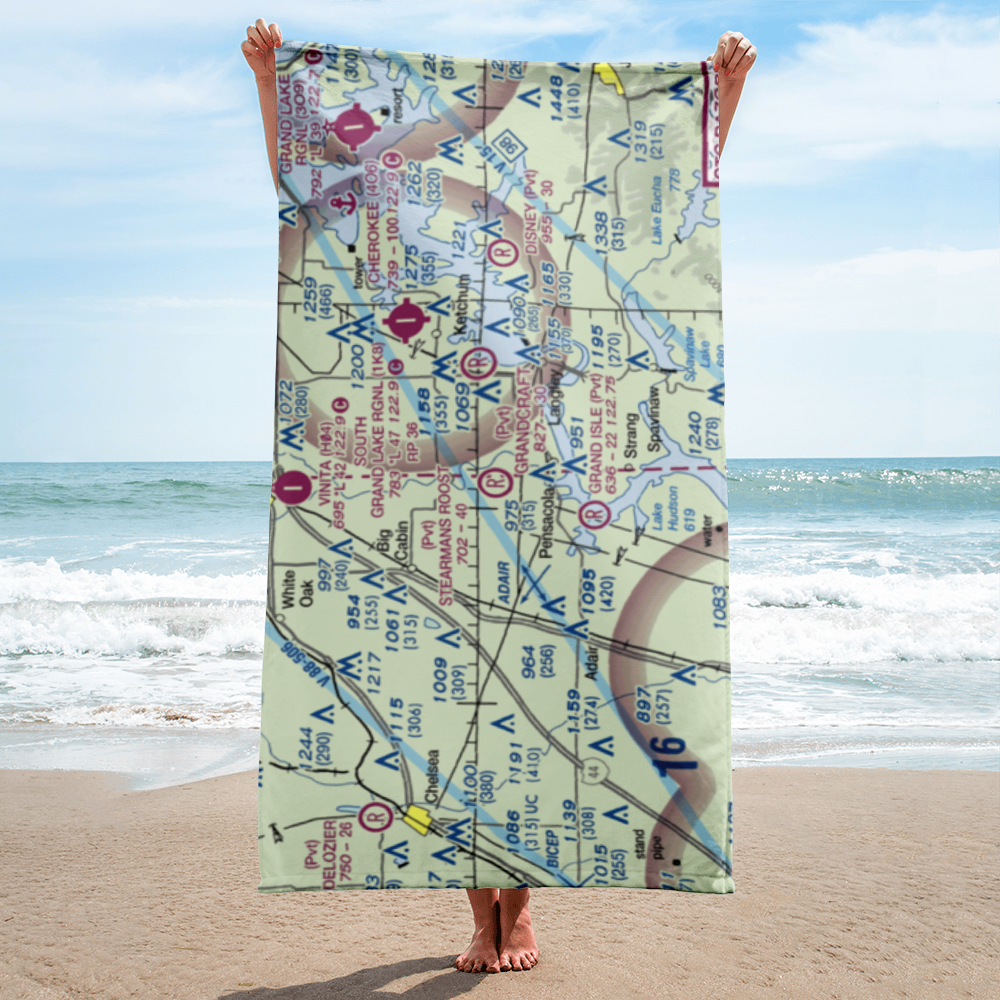 Stearmans Roost Airport (5OK3) VFR Sectional Towel 