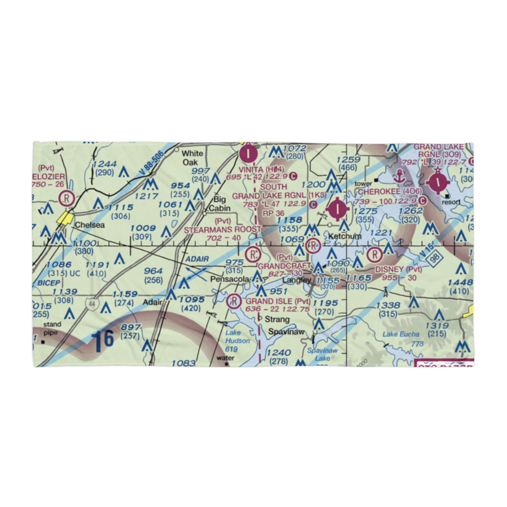 Stearmans Roost Airport (5OK3) VFR Sectional Towel 